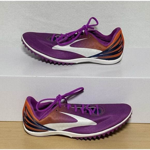 Brooks Mach 17 Track & field running cleats sneakers shoes purple 6.5 - Picture 2 of 8